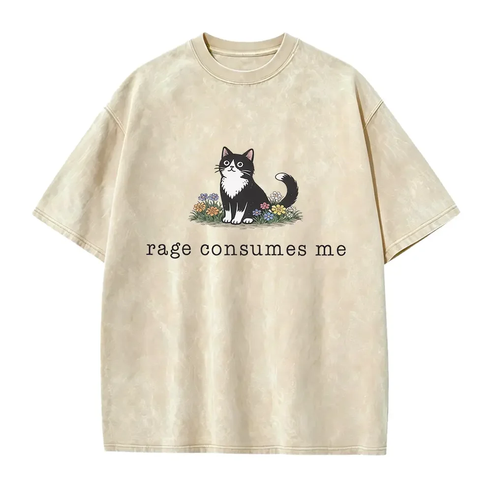 Funny Cat Meme Shirt, Rage Consumes Me, Oversize, Women, Mens, Cat T-shirt