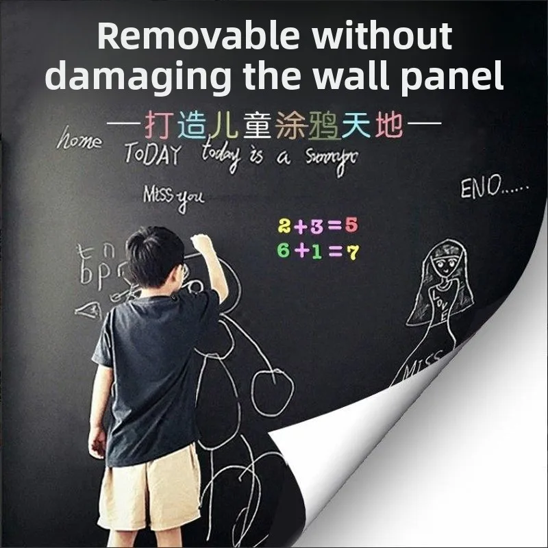 Children's blackboard sticker Whiteboard sticker Blackboard wall Home teaching Graffiti wall film Rewritable self-adhesive