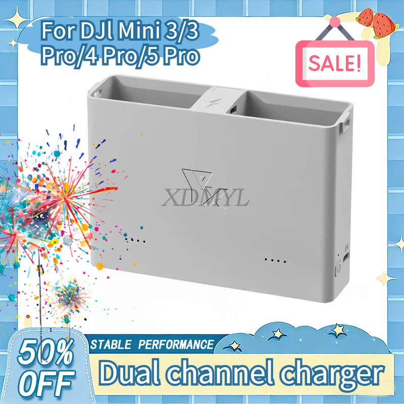 

Быстрое зарядное устройство-хаб для аккумуляторов дронов DJI Mini 5 Pro/Mini 4 Pro/Mini 3 Pro/Mini 3 (Power Bank Manager)