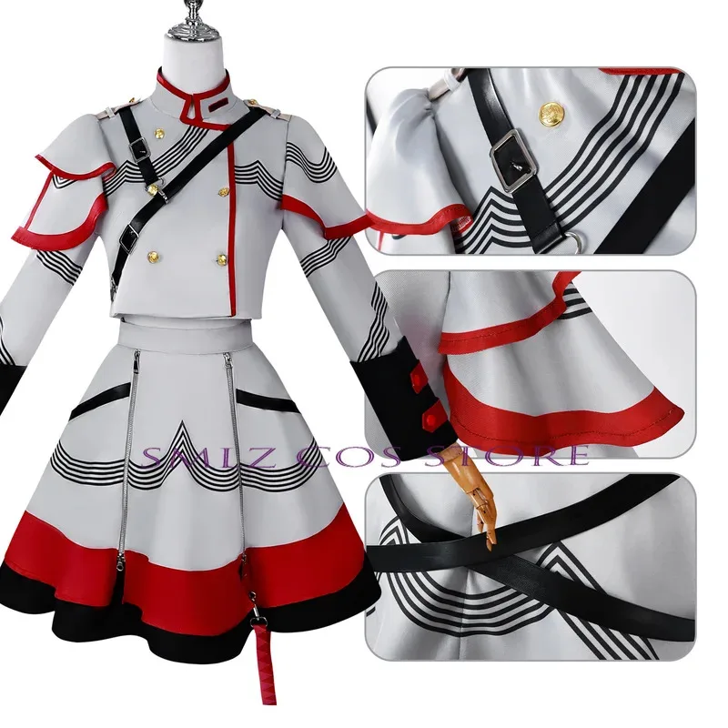 Wholesale Kasane Teto Cosplay Anime Costume Vtuber Cosplay Halloween Dress Party Women Performance Suit for Girl Kasane Teto Wig