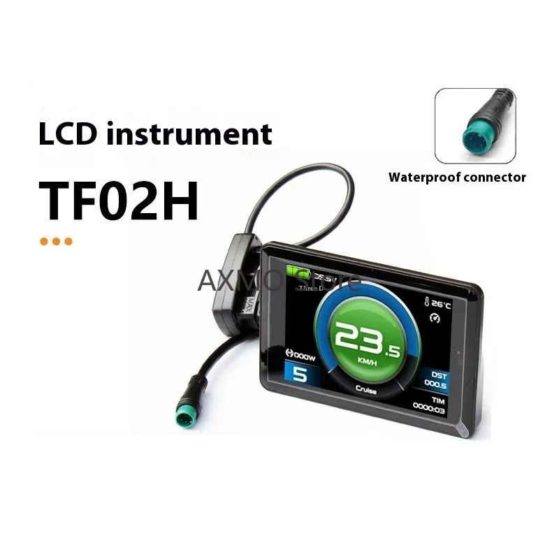 Mountain Bike Modified Accessories for KT TF02H Electric Scooter Color Screen Instrument Waterproof Connector 24V36V48V