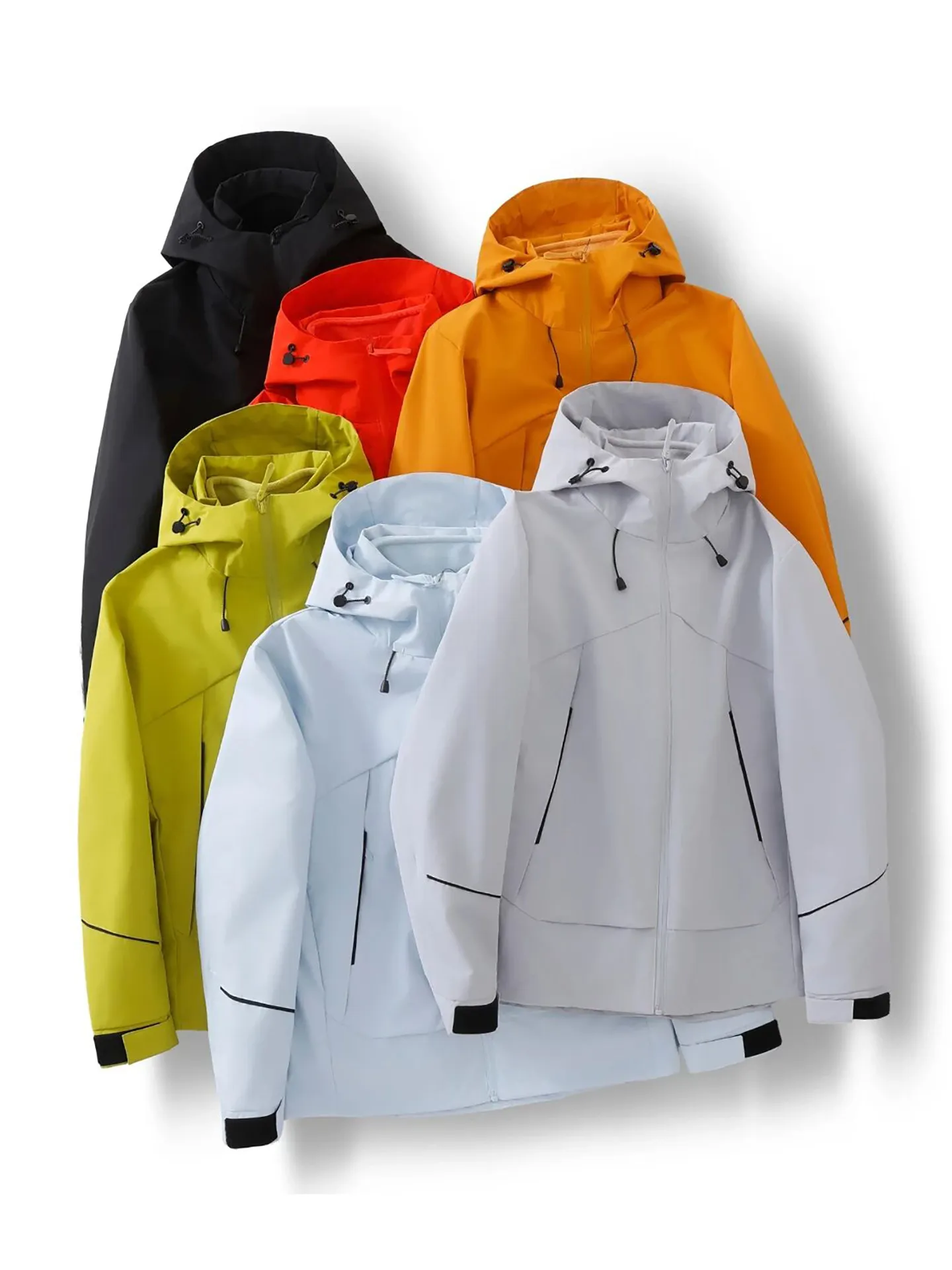 

ex Detachable Fce Lined Tee-In-One Waterproof Winter Outdoor Travel Jaet Windproof Warmth Couple's Parka Coat