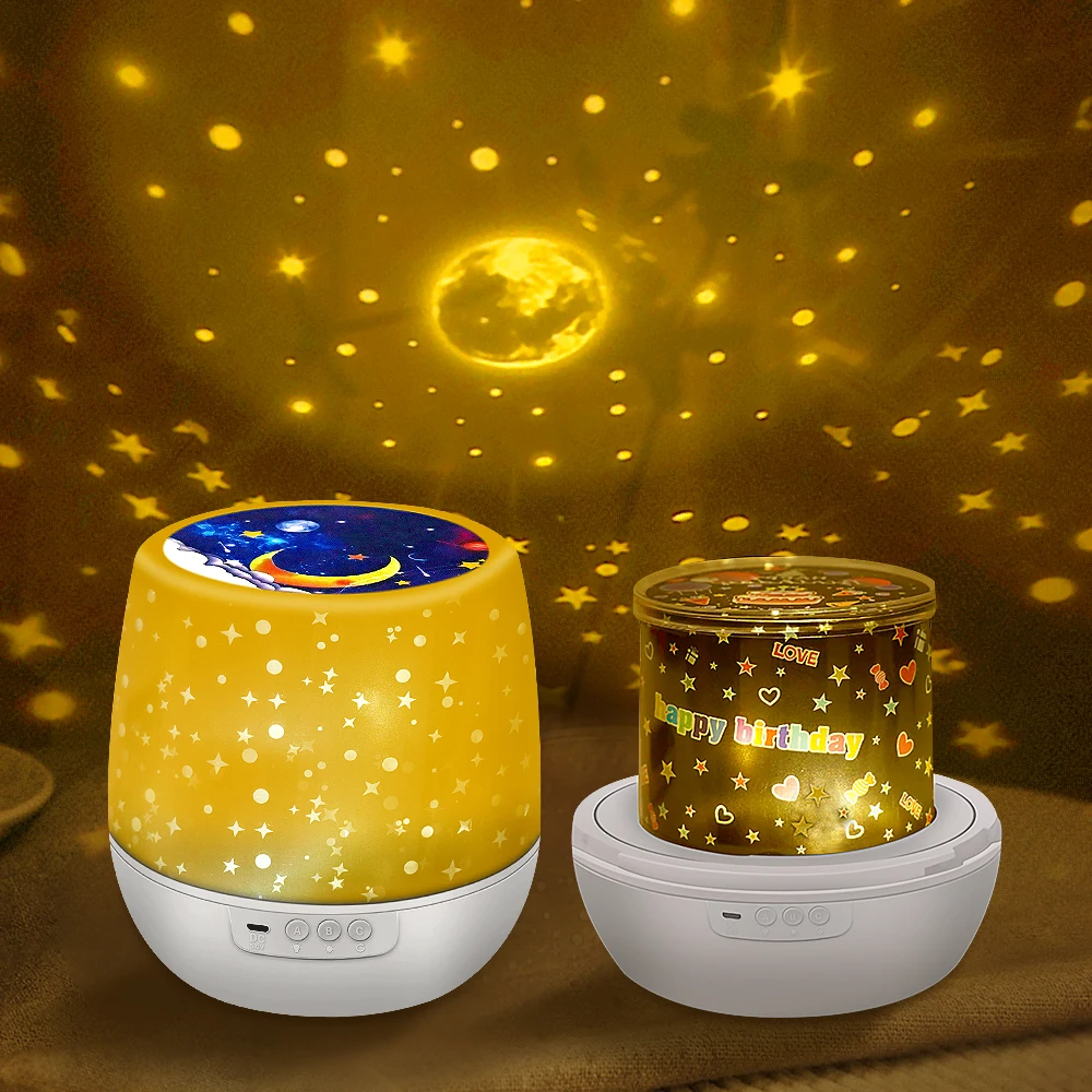 Starry Projector Light Galaxy LED Night Light Starry Sky Porjectors Lamp Bedroom Decor Nightlight Kids Birthday Gift Baby Toys