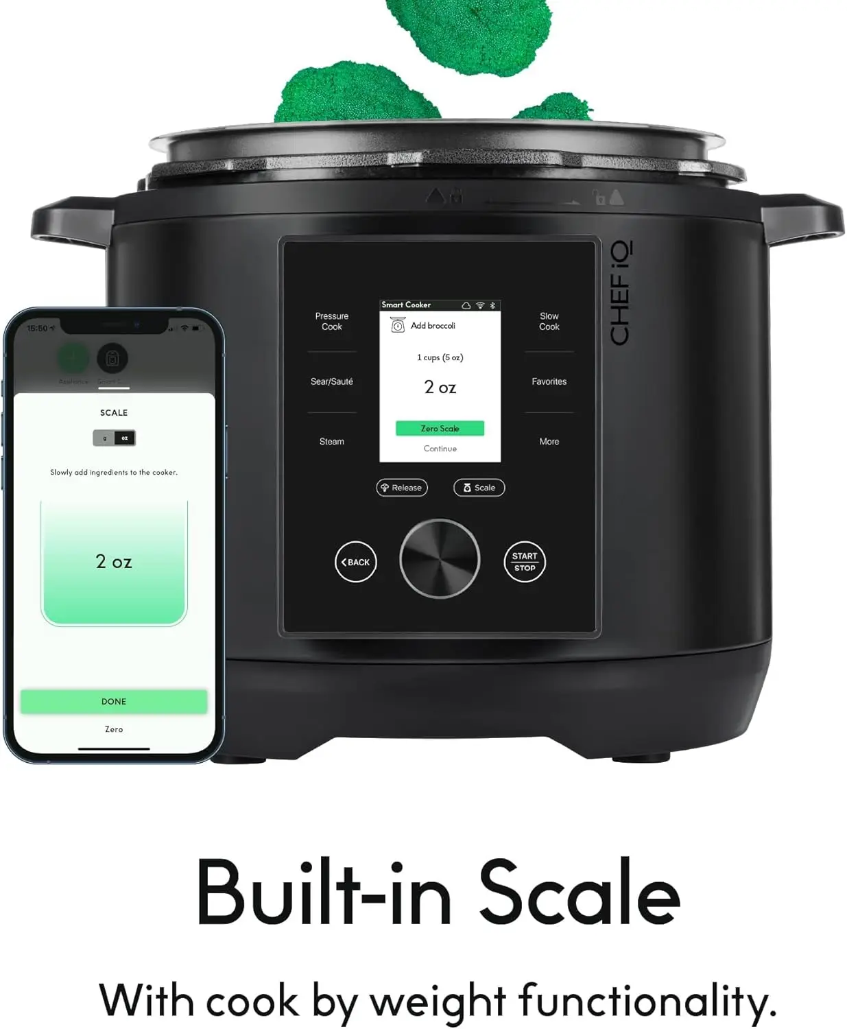 Smart WiFi Pressure Cooker with Built-in Scale - 10-in-1 Multicooker, 500+ Recipes, Rice & Slow Cooker, Family Size