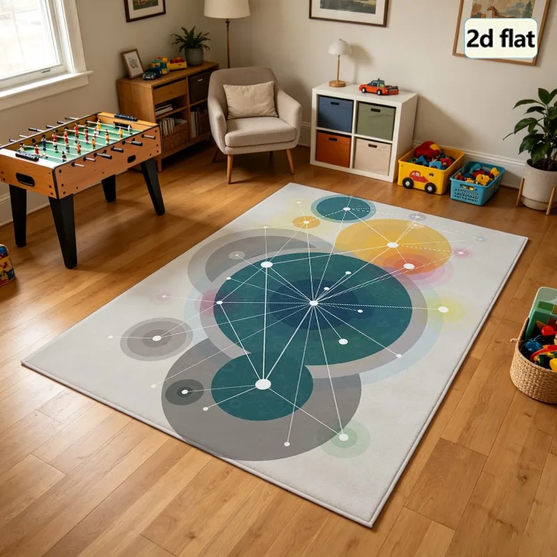 1 Piece Abstract Modern Geometric Network Pattern Carpet, Soft and Comfortable, All Seasons, lightweight and Easy to Maintain, Home Decor, Living Room Decor, Bedroom Decor, Office Decor, Winter, Autumn