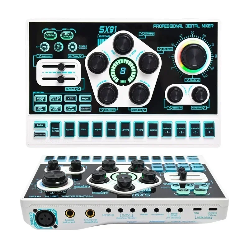 

Для звуковой карты SX91 USB звуковой микшер профессиональный аудио микшерный консольный усилитель для живого пения ПК компьютер ноутбук мобильный телефон