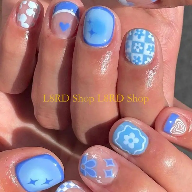 

L8RD Акриловые накладные ногти, клей для искусственных ногтей на прессе для ногтей на дизайне ногтей накладные ногти