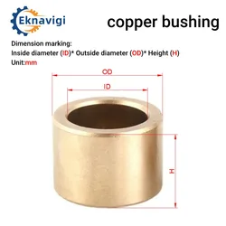 5/10pcs Inner Diameter 3/4/5MM Oil Bearing Powder Metallurgy Copper Sleeve Copper Bushing Wear-resistant Shaft Sleeve