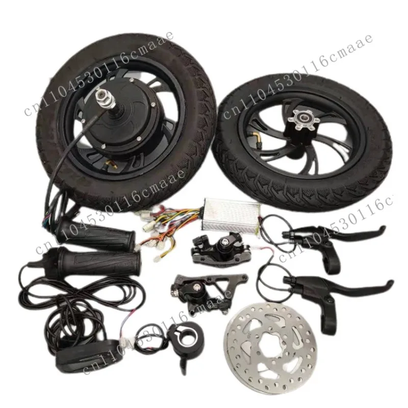 12 Inch 24V36v48V 500w Gearless Brushless Hub Motor Electric Bicycle Conversion Kit Electric Scooter Motor Kit