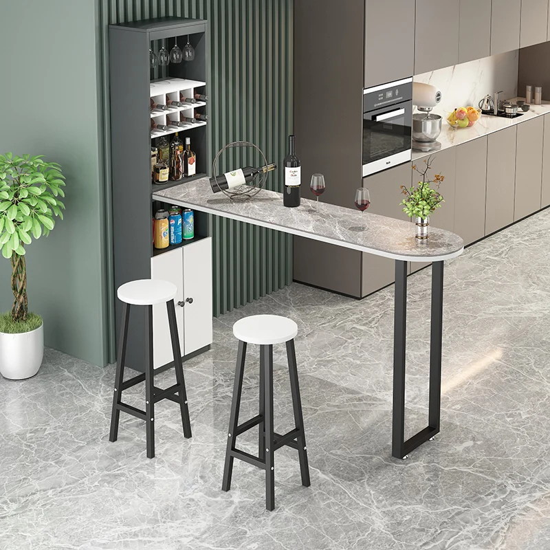 

Household living room entrance rock slab wine bar counter integrated locker dining room partition small apartment against the wa