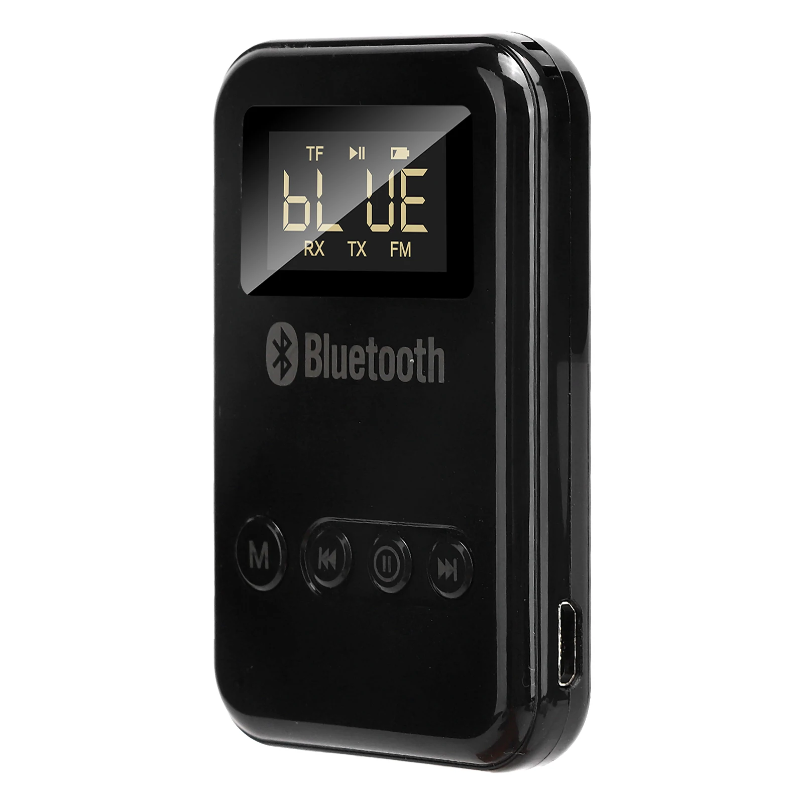 Portable 2in1 Bluetooth 5.0 Transmitter Receiver Wireless Audio Adapter FM Digital Display Car Home Use Dual Mode Quick Pairing