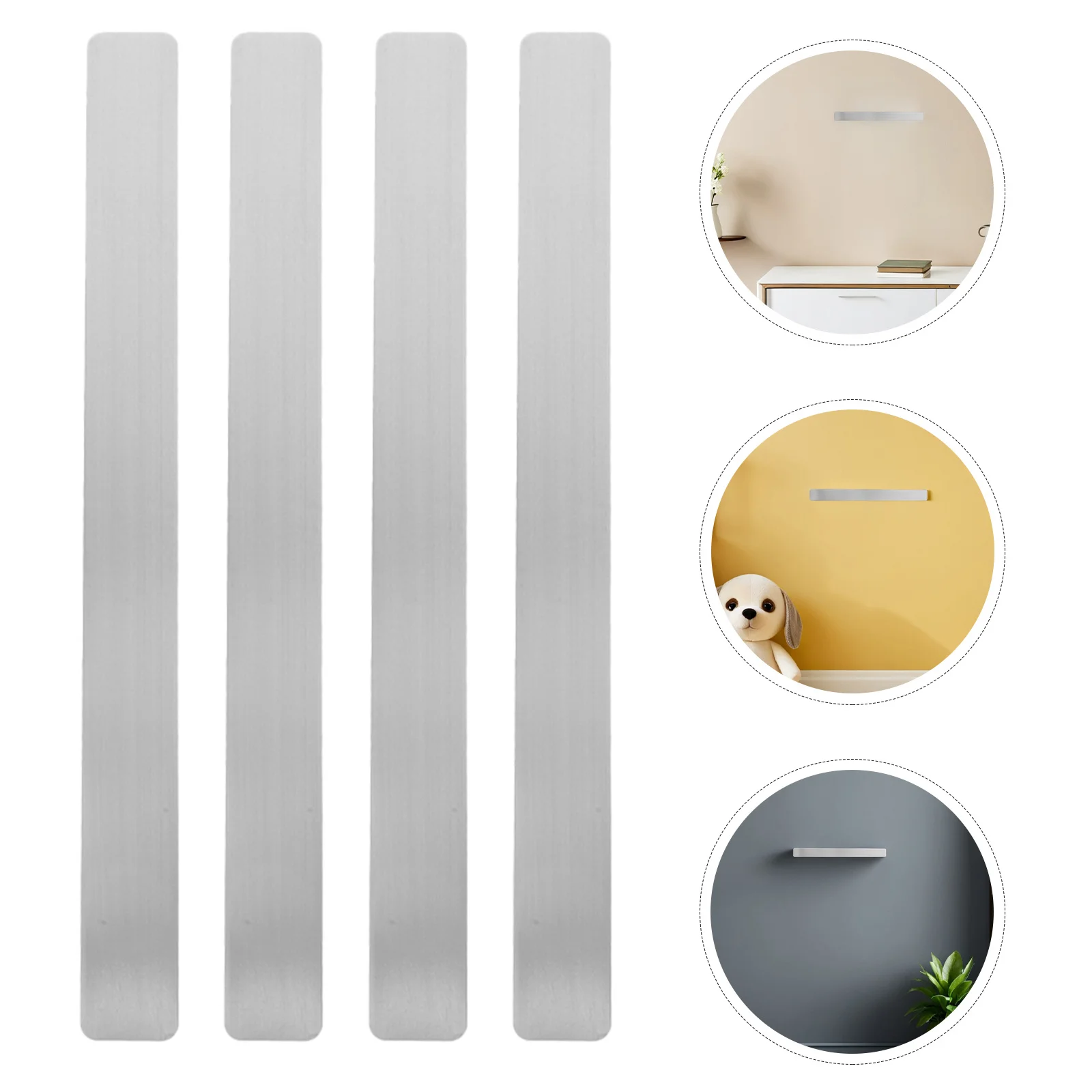 

6 Pcs Adhesive Iron Strip for Magnets Metal Strips Back Backing Memo Board Bulletin