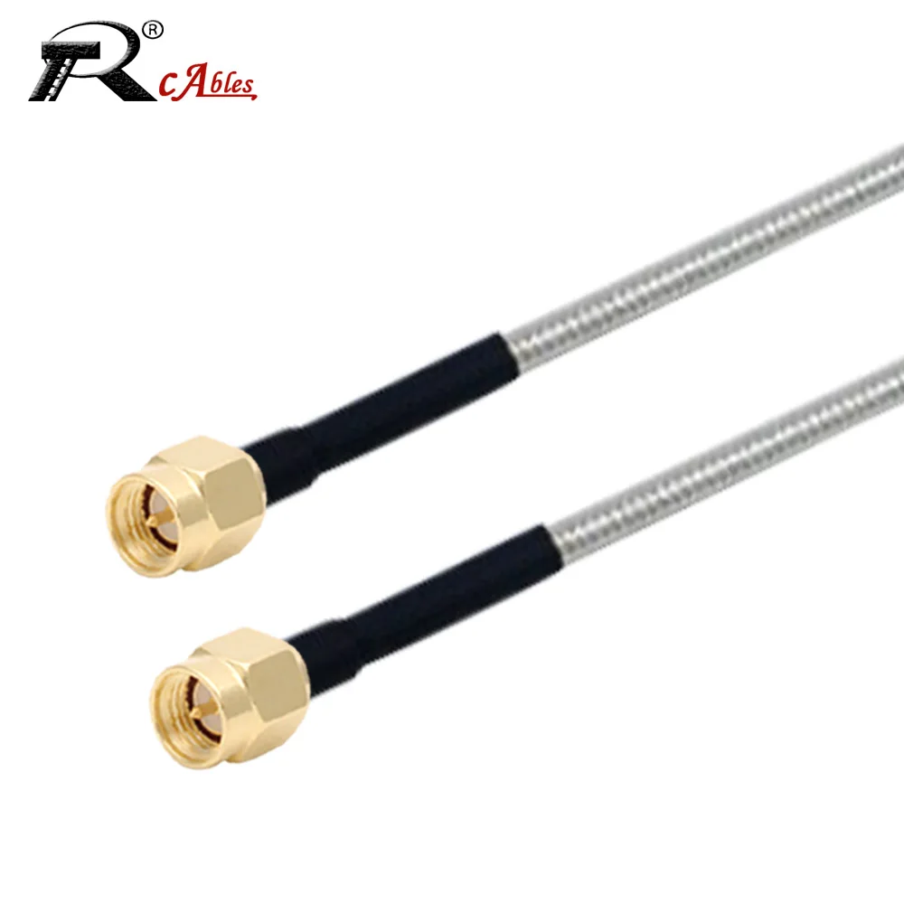 

1PC SMA Male Right Angle to SMA Male Right Angle Plug Connector RG402 Semi-rigid Flexible RF Coaxial Cable Silver Pigtail 50Ohm