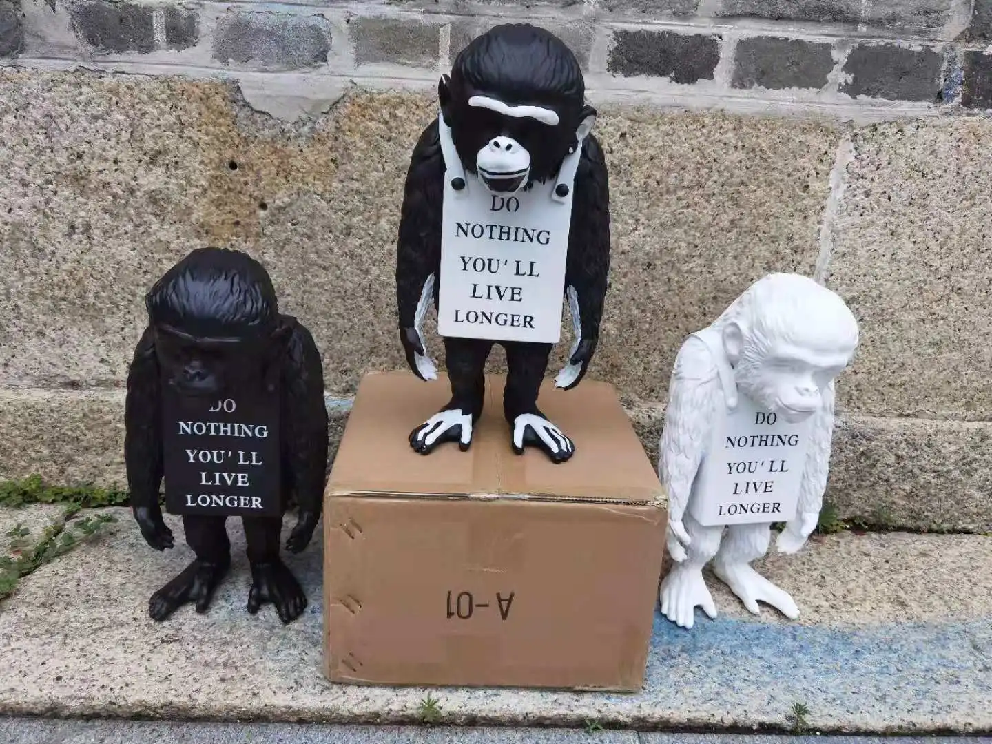 Banksy Monkey ตกแต่งบ้าน Banksy Medicom ของเล่นลิง King Kong รูปปั้นประติมากรรม