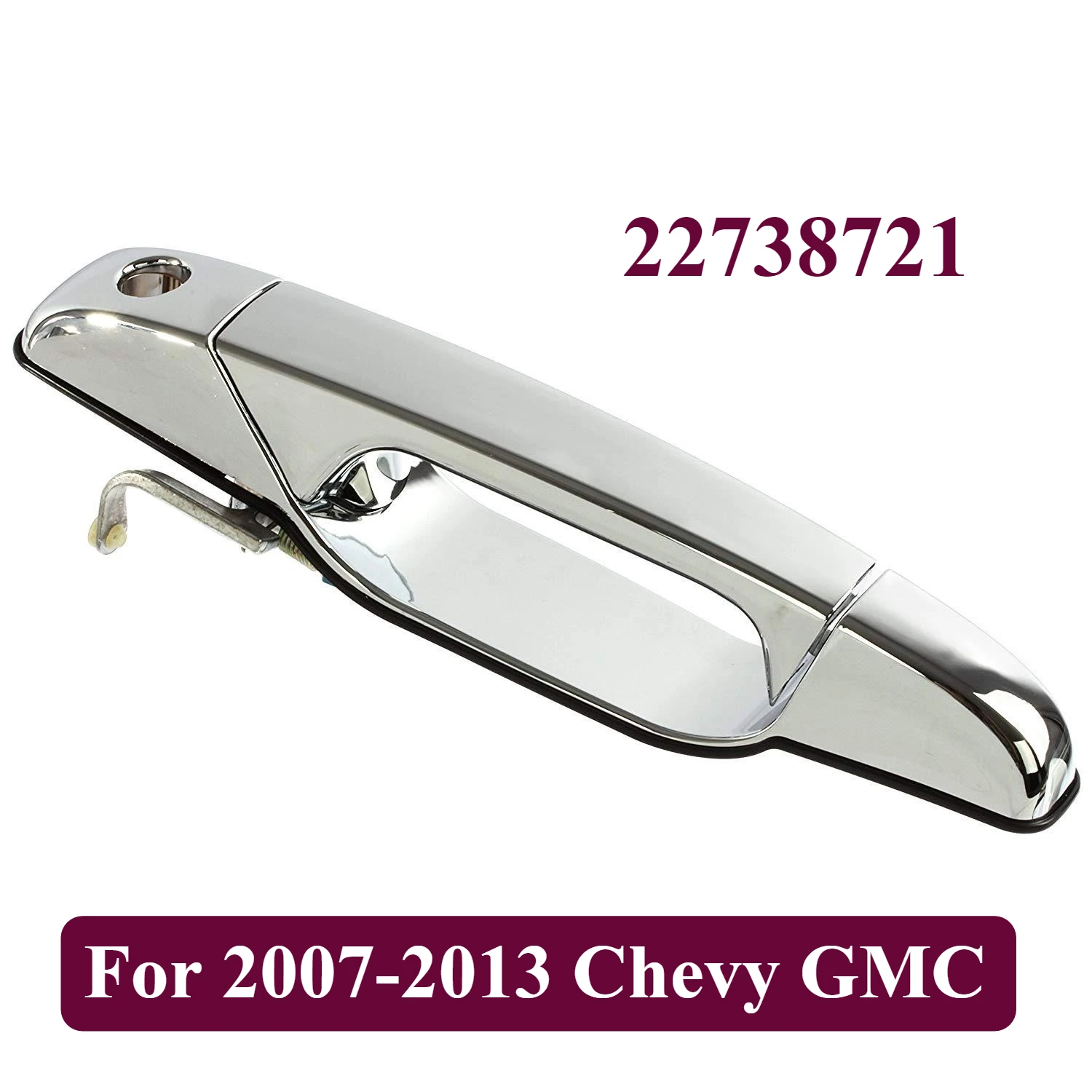 

Front Left Driver Side Chrome Exterior Door Handle for 2007-2013 Chevy GMC 22738721