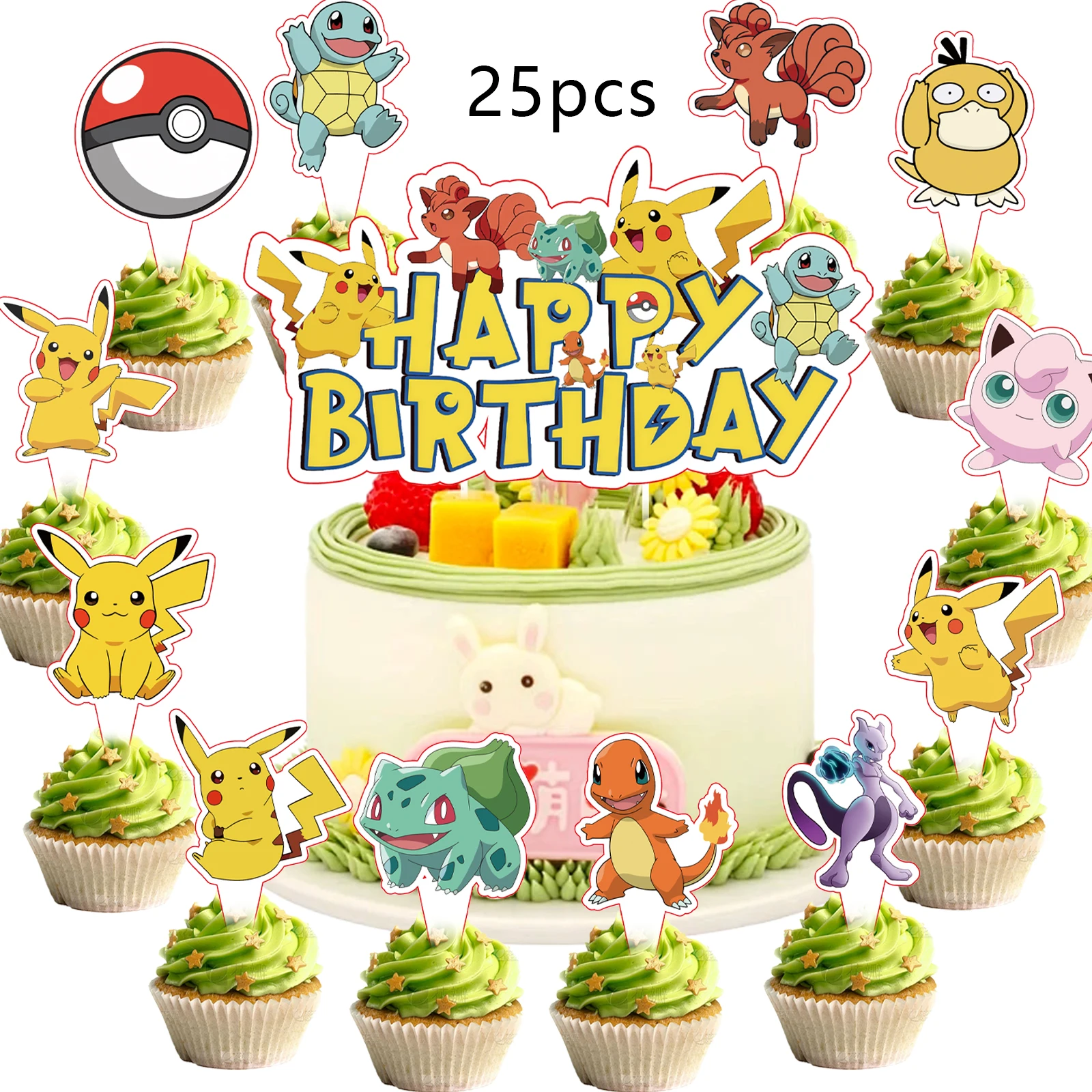25Pcs Pokemon Cake …