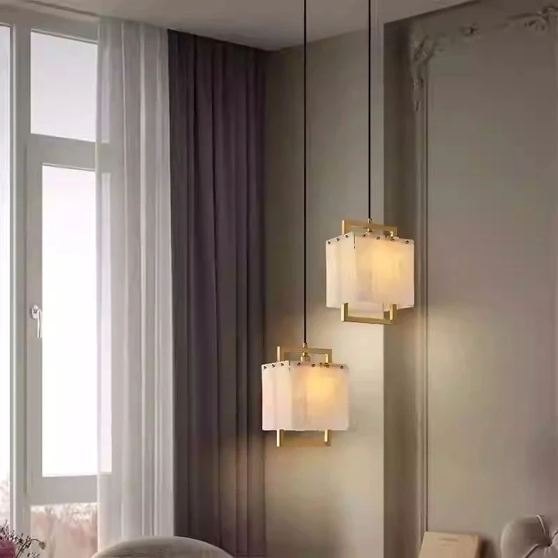 Modern Italian Marble Chandelier - Round & Rectangle Pendant Lamp For Restaurant Villa And Luxury Dining Room