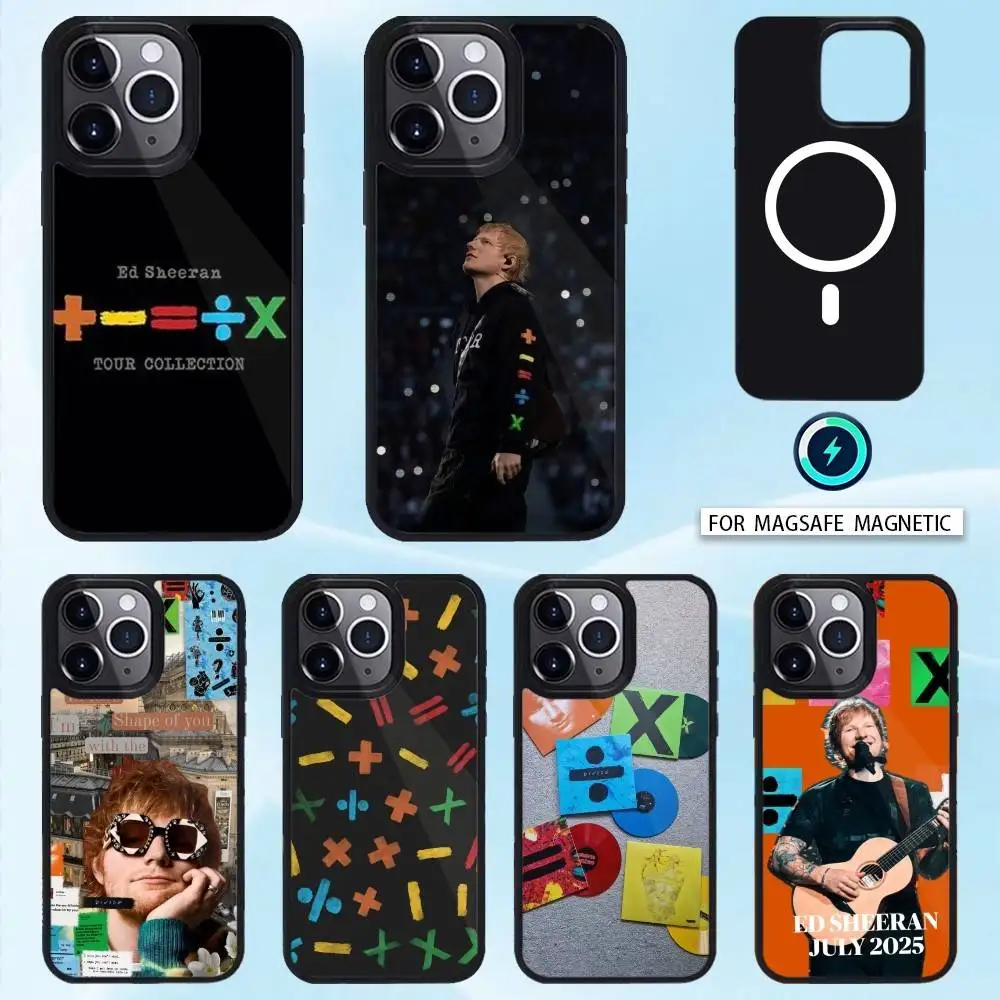 

Singer E-Ed Sheeran Phone Case For iPhone 16,15,14,13,12,Pro,Max,Magnetic For Magsafe Wireless Charging