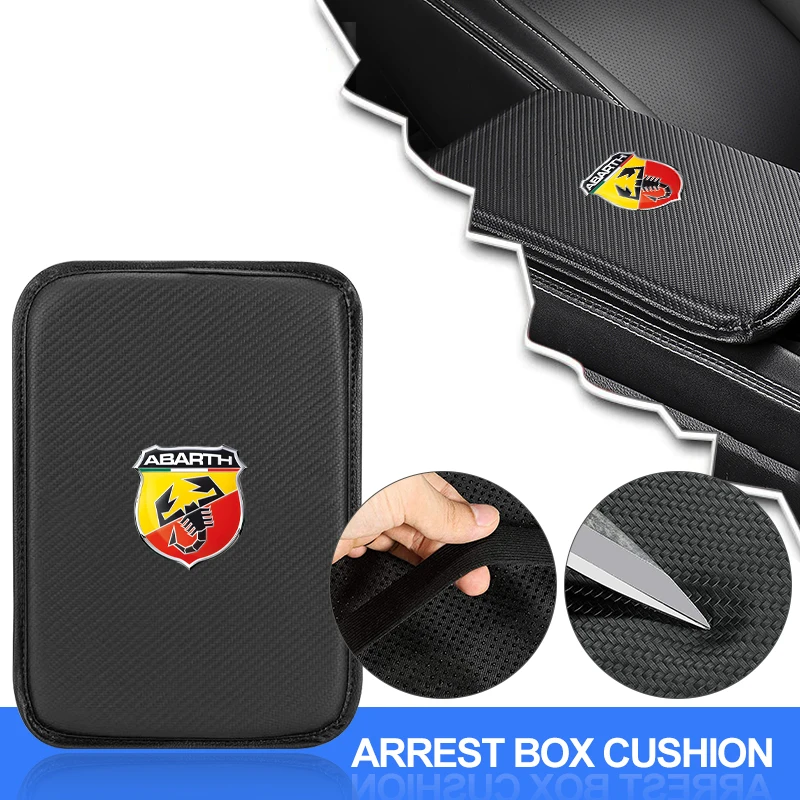 

Automobile armrest box cushion center console cover interior decoration for abarth 695 595 500 competizione 124 Spider PUNTO