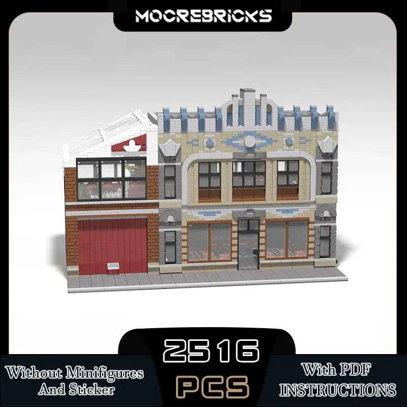 

MOC City Streetscape Пивоварня Комедийный клуб Модульное здание Технология Строительные блоки Модель Детские игрушки Кирпичи Подарок