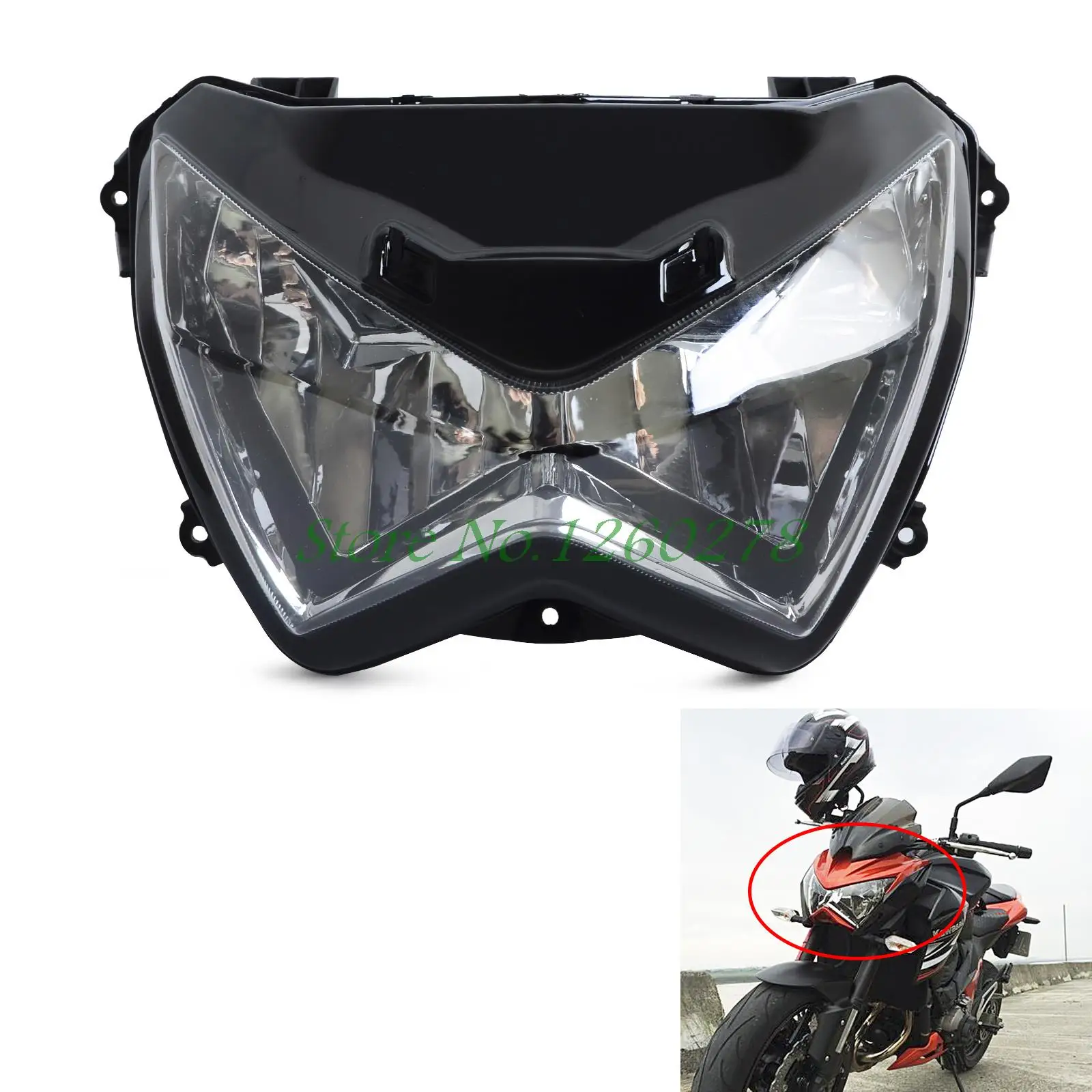 

NICECNC Motorcycle Headlight Headlamp Head Light Lamp Assembly For Kawasaki Z800 Z250 2013 -2016 Z300 Faro De La Motocicleta
