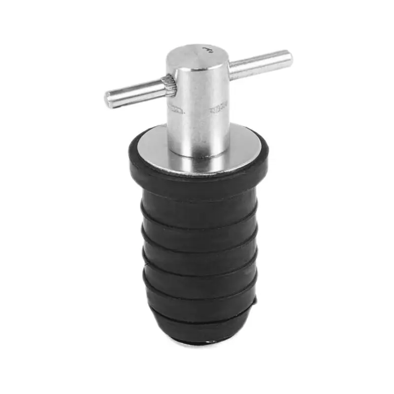 Marine Boat Drain Plug T-Handle Screw Adjustable Rubber Deck Drain Plug view 2