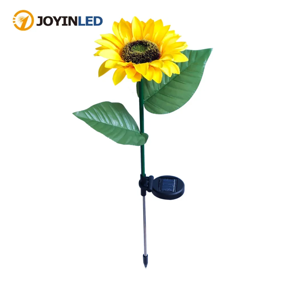 Lampe LED Solaire d'Extérieur en Forme de Tournesol, Luminaire Décoratif d'Nik, Idéal pour un Jardin, une Pelouse ou une Cour