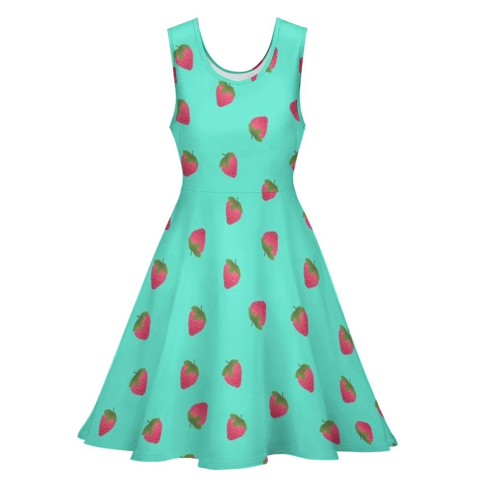 Strawberry Dress Pattern Sleeveless Dress Womens dresses women