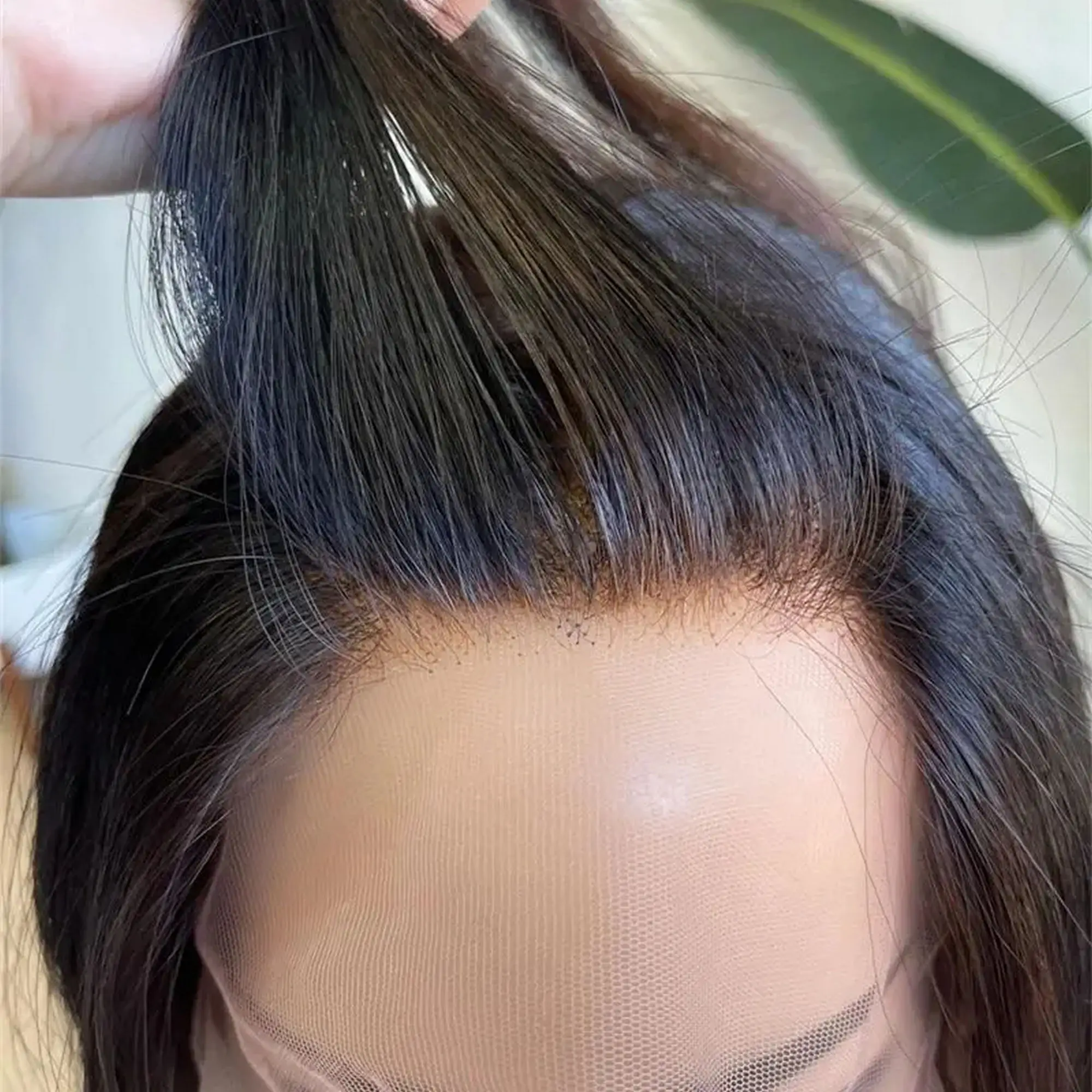 Soft 22 Inches Ombre Dark Brown Wig Synthetic Long Soft Lace Frontal Wig 13x4 Pre Plucked Realistic Look Wigs Daily Party Wear