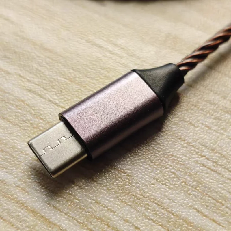 High Quality Litz Twisted Headphone Cable Type-C Plug MMCX Connector Thickened Wire HiFi Audio Cable