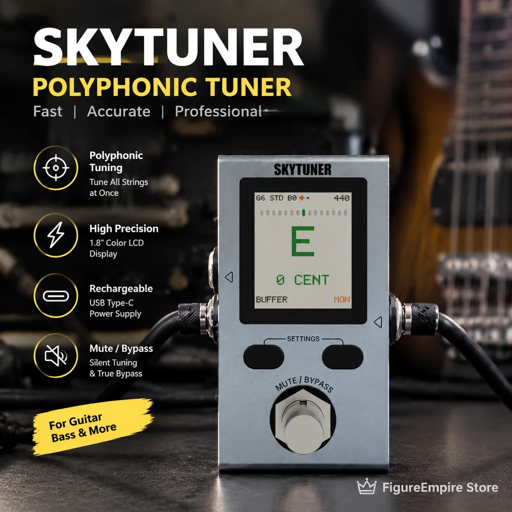 Hot Livtra Skytuner Rechargeable Polyphonic Tuner Lcd Display For Guitar Bass Professional Musical Instrument Performance