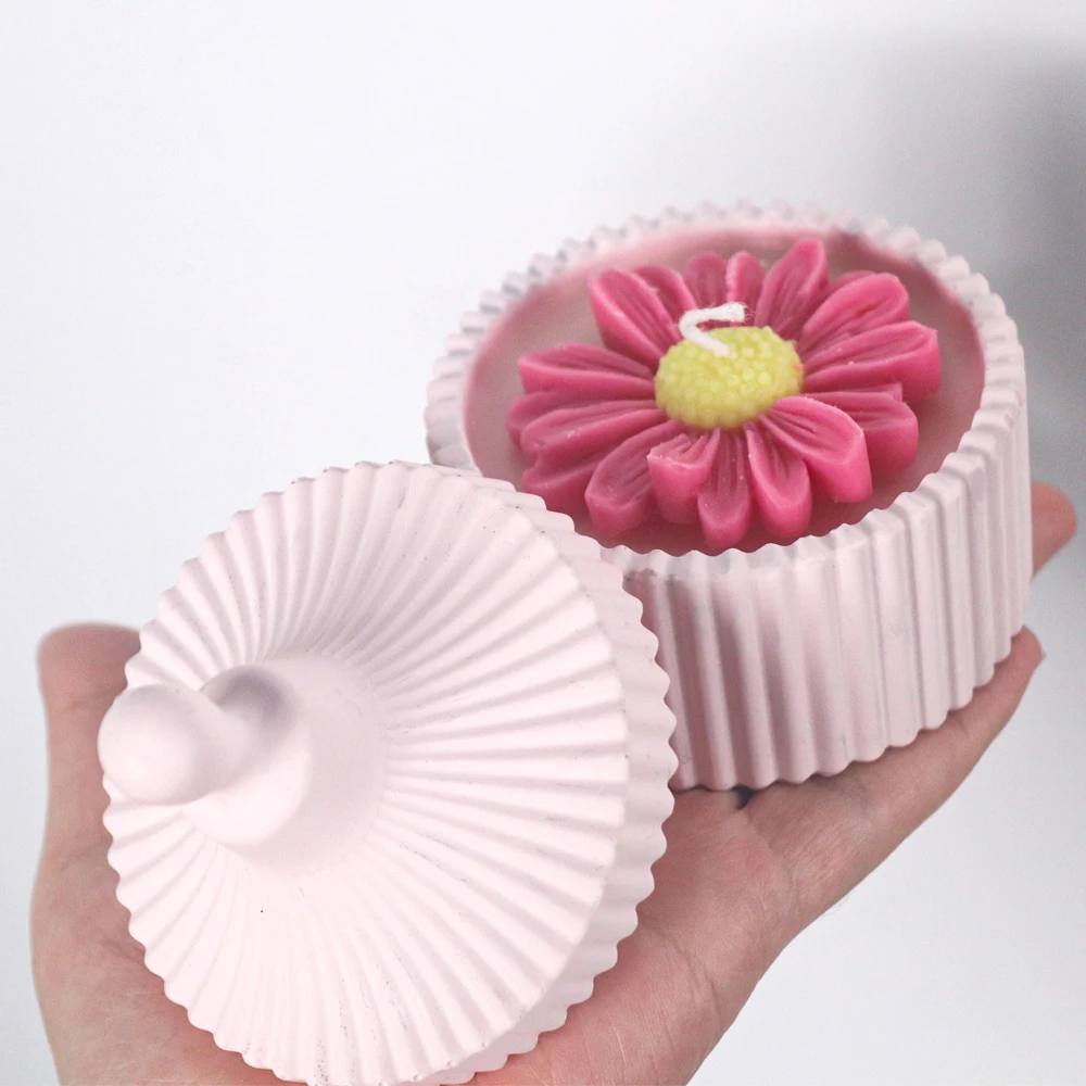 Daisy Scented Candle Daisy Silicone Candle Mold DIY Flower Aromath Soap Craft Making Kit Resin Plaster Casting Molds Home Decor