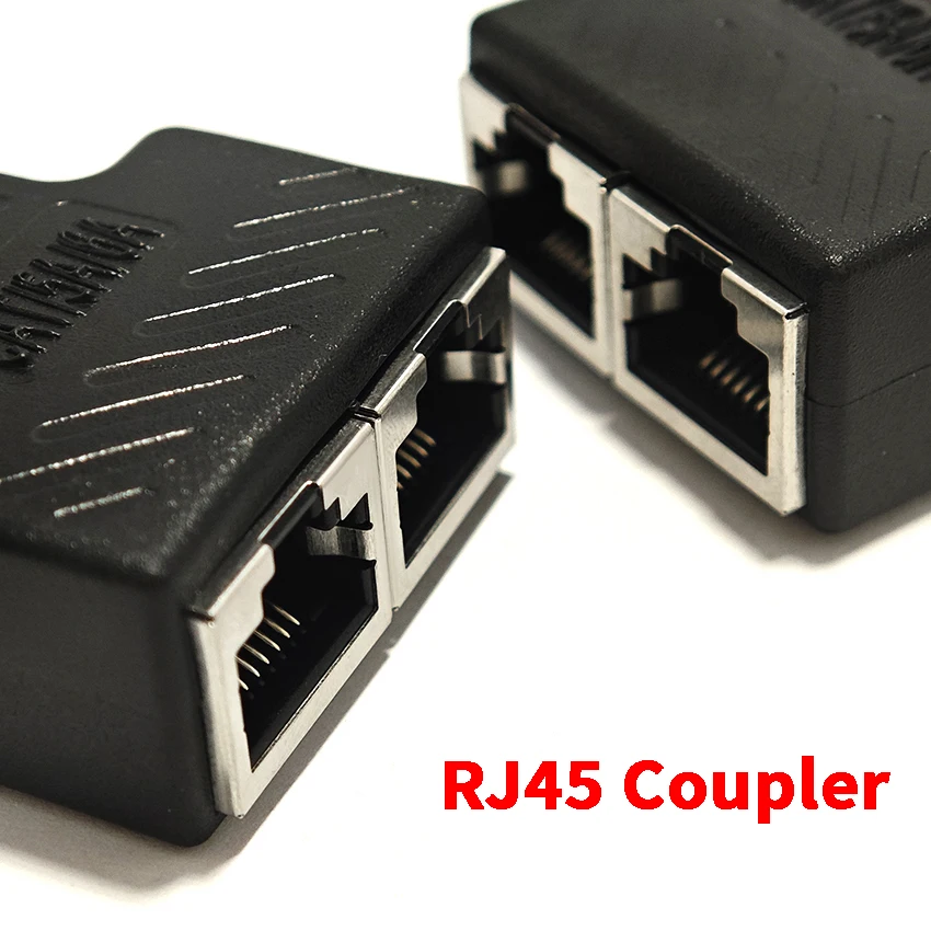 RJ45 1 to 2 Adapter For Ethernet Cable Splitter Extender Network Cable Adapter Port 3-Way Head Cable 1/2