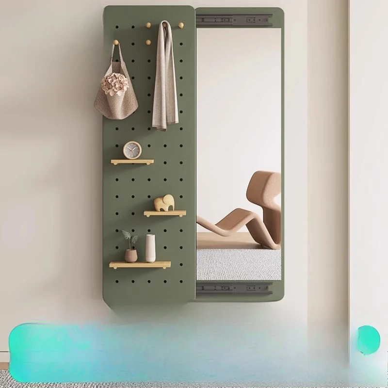 

Italian invisible full-length mirror push-pull hidden fuhe wall can block wall-mounted hole board entrance fitting mirror