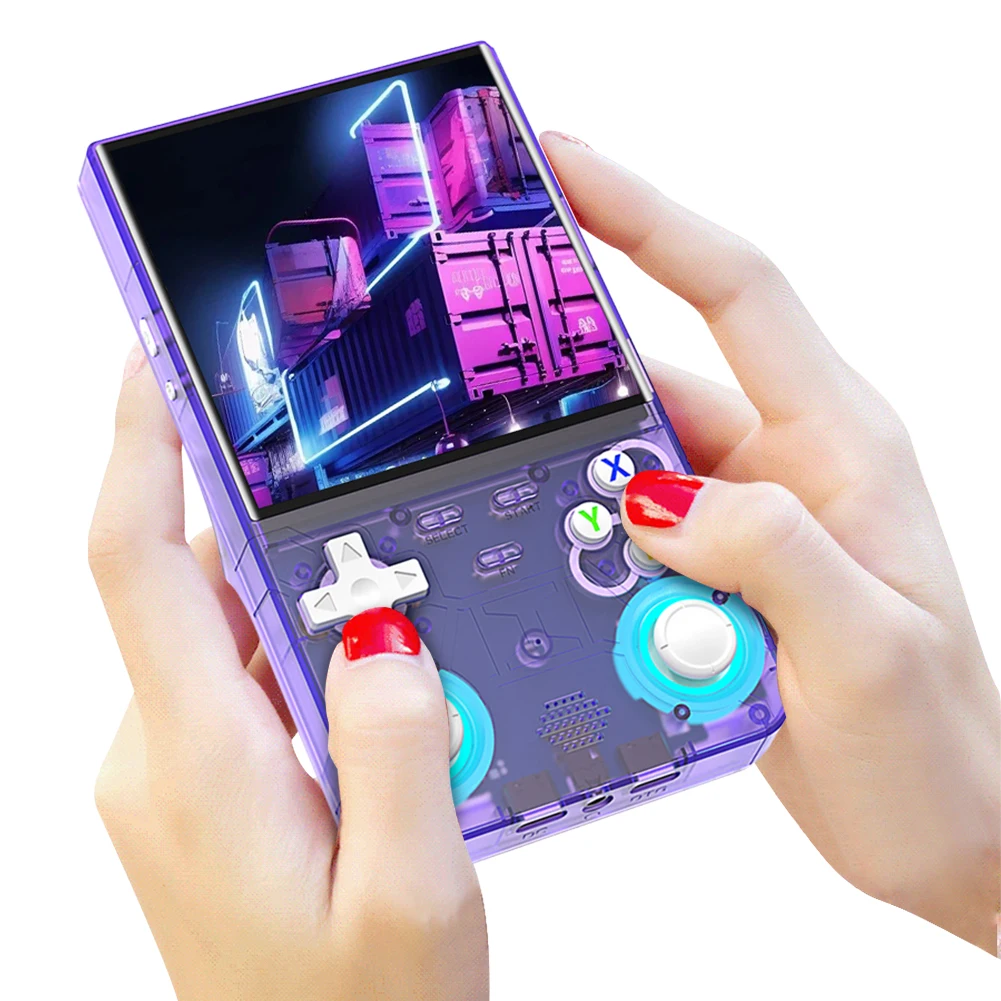 R36 Ultra Retro Handheld Game Console 4.0 Inch IPS Screen Portable Video Game Player Mini Open Source Console Travel Essentials