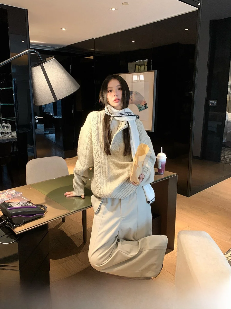 

Свободный женский свитер, удобное вязаное пальто Lazy Sle, повседневная модная осенне-зимняя верхняя одежда, внутренняя одежда