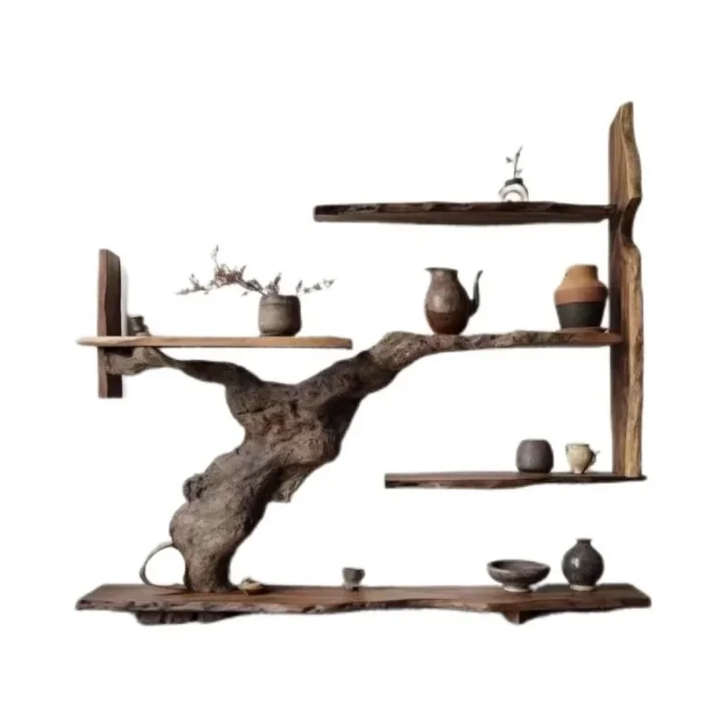 

Camphor storage house silent wind retro solid wood Bogu frame, creative characteristic ornament furniture