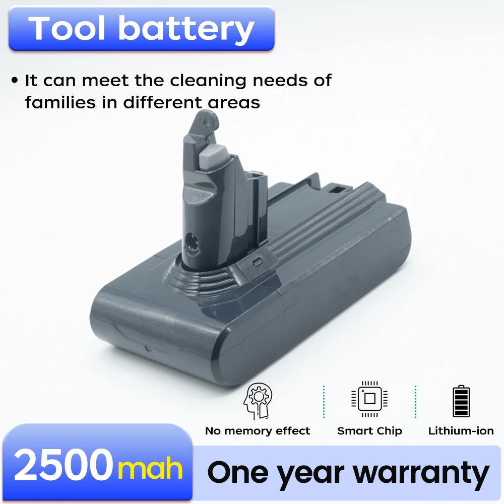 

BNN SD-Dyson vacuum cleaner V6 battery 18650-2500MAH suitable for Dyson V6 V7 V8 V10 V11 DC31A DC34B series battery SV03/DC62
