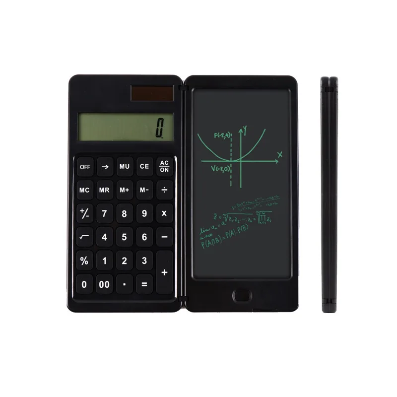 Solar Calculator Handwriting Pad Learning Business Office Portable Folding LCD Writing Pad Calculator