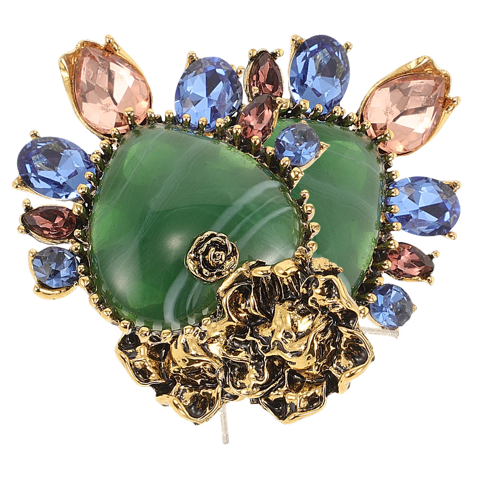 

Vintage Heart Dangle Earrings Green Teardrop Rhinestone Jewelry for Women Elegant Bridal Party Formal Wear Drop Earrings