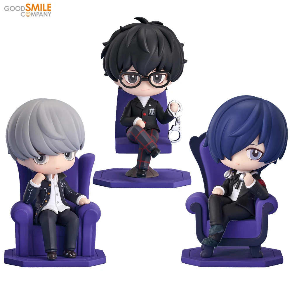 In-Stock Original Good Smile Company Qset+ Makoto Yuki & Yu Narukami & Joker (Persona) Nice 80mm Anime Figure Model Ornaments