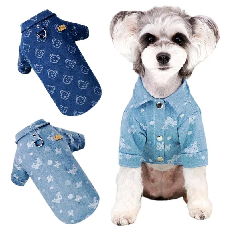 

Luxury Dog Clothes Pet Dog Shirt for Small Dogs Spring Warm Puppy Costume Cute Print Cat Shirt Chihuahua Dog Clothes Pet Outfits