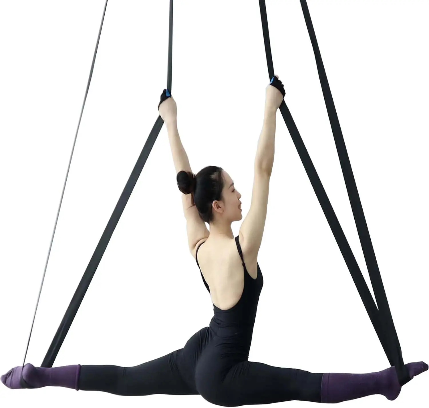 2.5 Meters Aerial Loop Straps Bodyloop Aerial Trapeze Straps for Improved Yoga Inversions, Flexibility & Core Strength