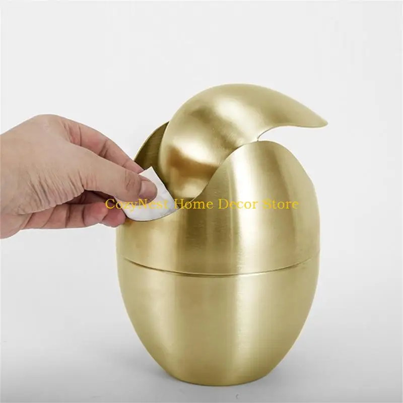 

92MF Durable Stainless Steel Trash Bin for Countertops Single Hand Open Mechanism