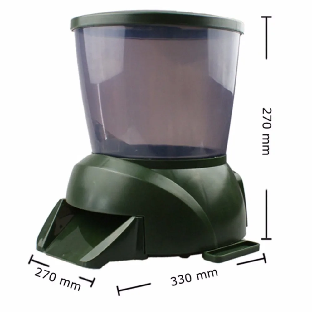 2025Pond Mangiatoia per pesci Acquario automatico Mangiatoia per pesci Alimentatore automatico programmabile a batteria per alimenti per pesci