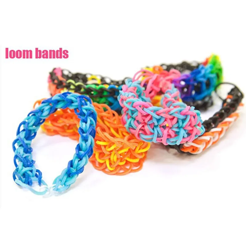 Fashion Rubber Loom Band  Weaver Kit for DIY Elongated Knitting Machine Bracelets Weaving Frame Bands Hook Arts Crafts,  Toys