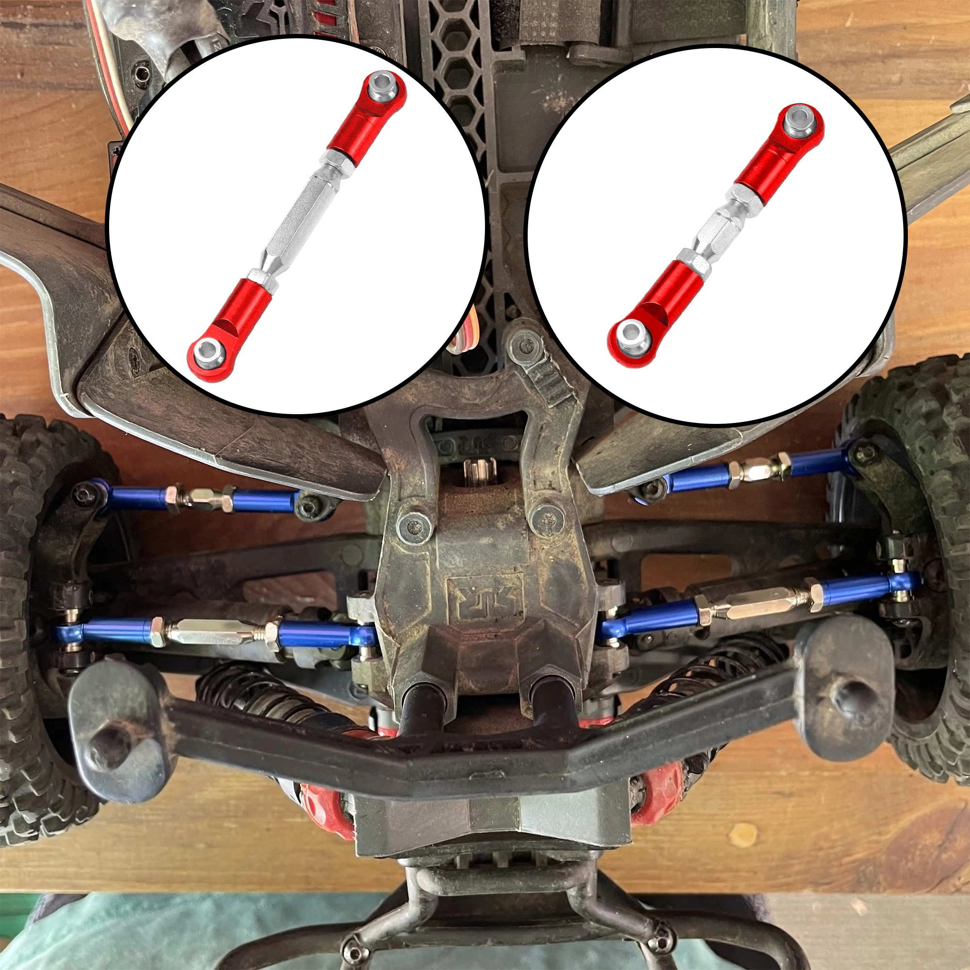 Metalowe śruba rzymska, drążki kierownicze, łączniki kierownicy, drążki kierownicze, drążki ciągnące do Arrma Granite 4X4 Senton 4X4 Mega550 1/10 RC Car