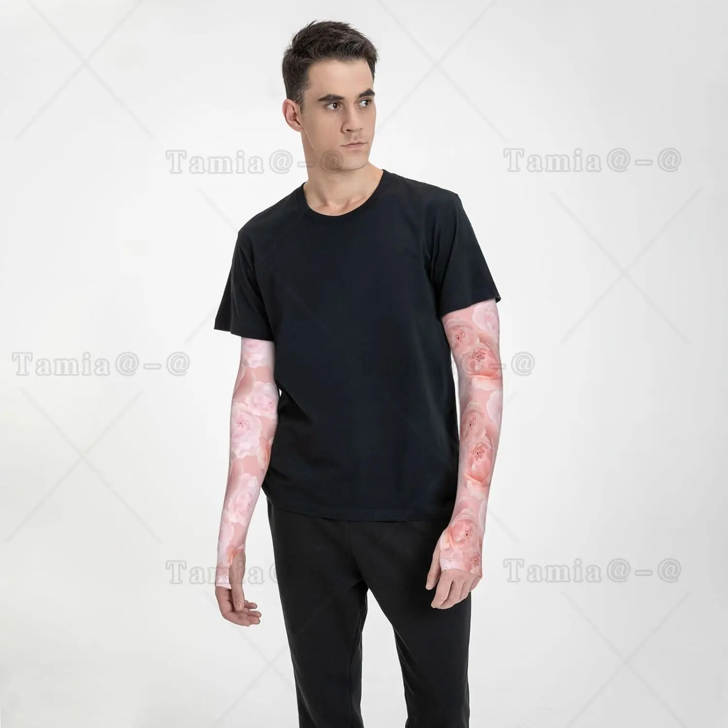 Rose Flower Arm Sleeves Rose Arm Cover  Flower Cooling Arm Sleeves for Outdoor