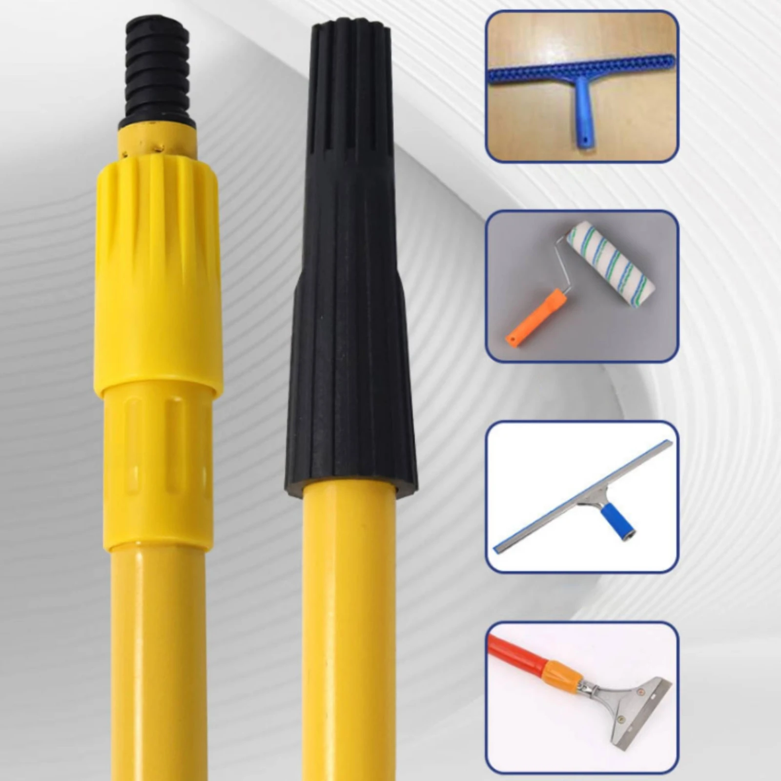 Telescopic Extension Pole Lightweight Telescopic Pole Multi-Purpose Heavy Duty for Cleaners, High Reach Cleaning