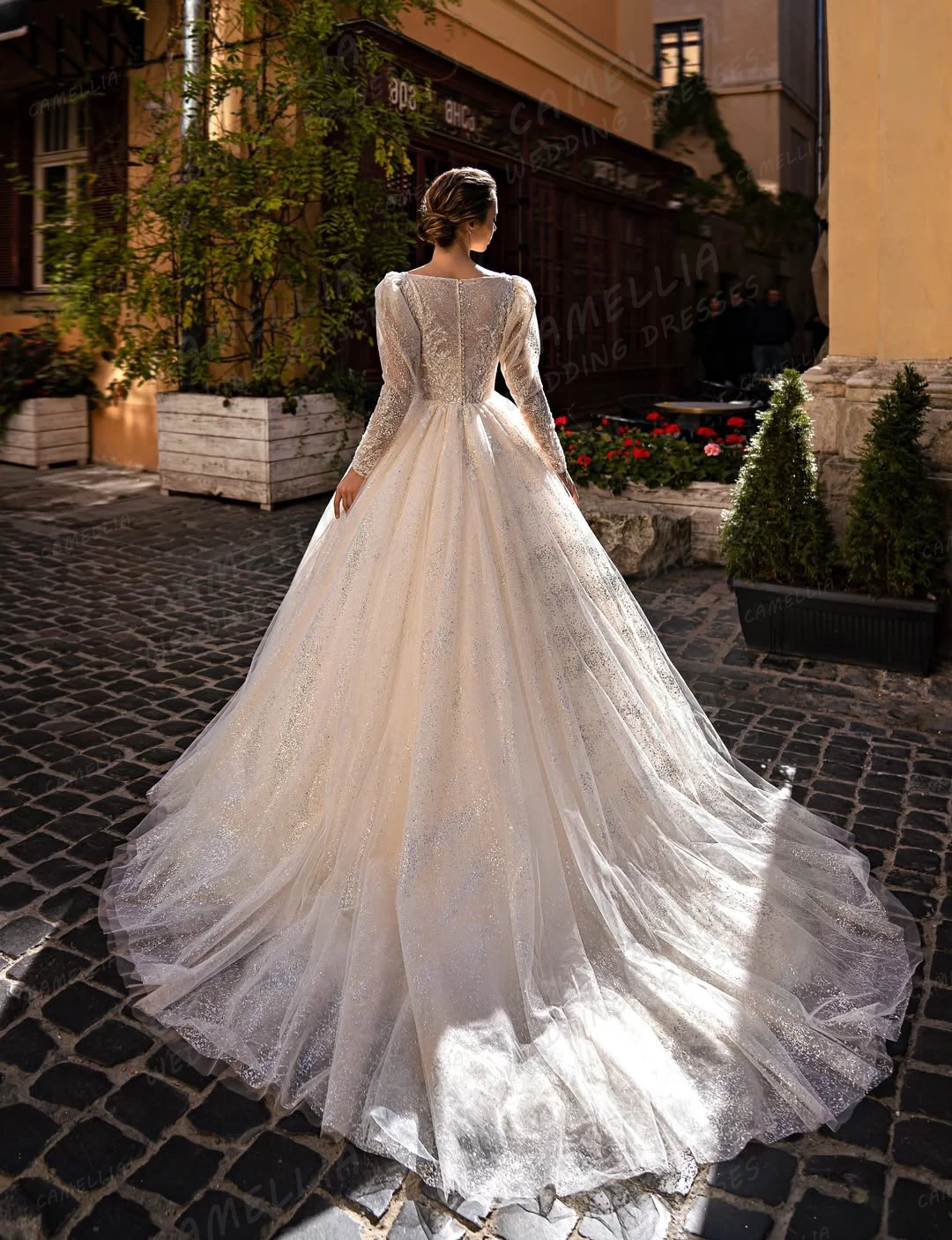 Proste suknie ślubne z tiulowymi aplikacjami, seksowne suknie ślubne w kształcie litery A z kwadratowym dekoltem, suknie ślubne z długim rękawem, Vestidos De Novia, możliwość personalizacji.